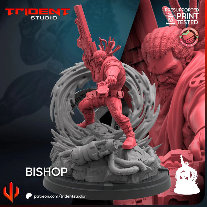 Bishop Marvel MCP-compatible 40mm resin proxy miniature by Trident Miniatures - product image 4