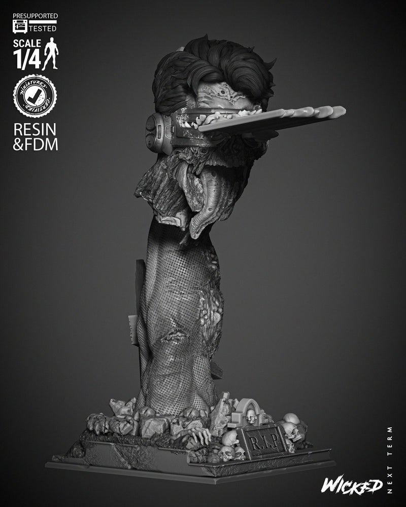 Cyclops Zombie Portrait Bust resin bust kit view 4