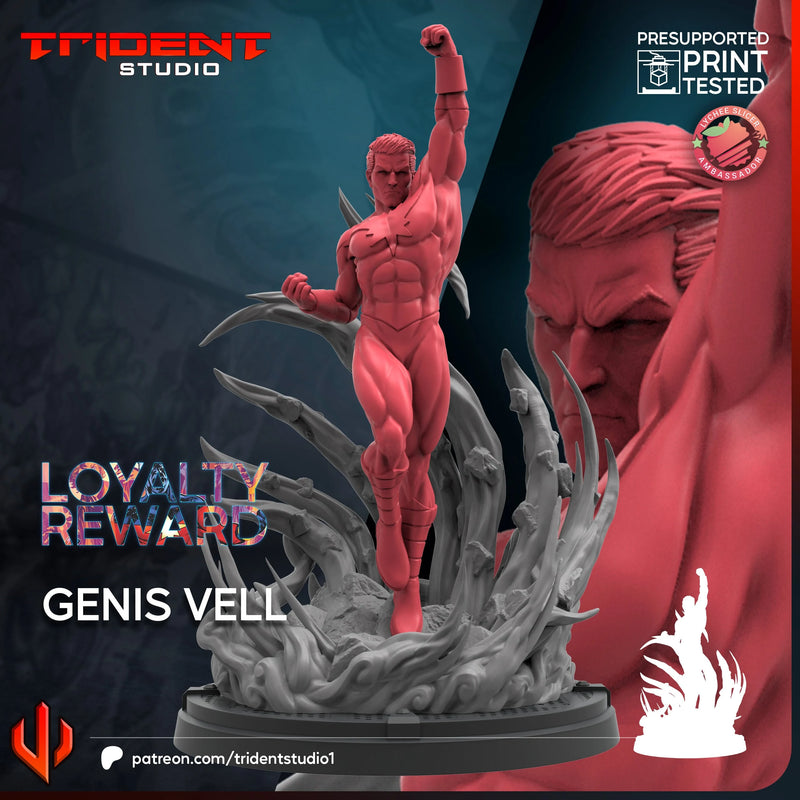Genis Vell Marvel MCP-compatible 40mm resin proxy miniature by Trident Miniatures - product image 4