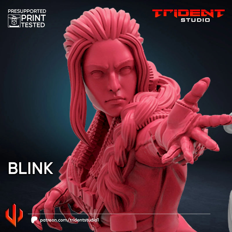 Blink X-Men Days Of Future Past Marvel MCP-compatible 40mm resin proxy miniature by Trident Miniatures - product image 4