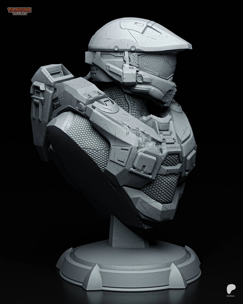 Master Chief Resin Statue & Bust - Bust view 4