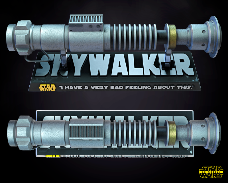 Luke Lightsaber Sculpture