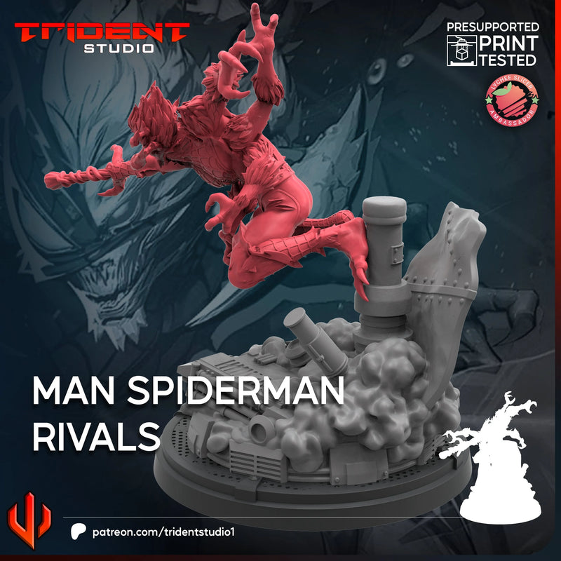 Man Spider Rivals Marvel MCP-compatible 40mm resin proxy miniature by Trident Miniatures - product image 4