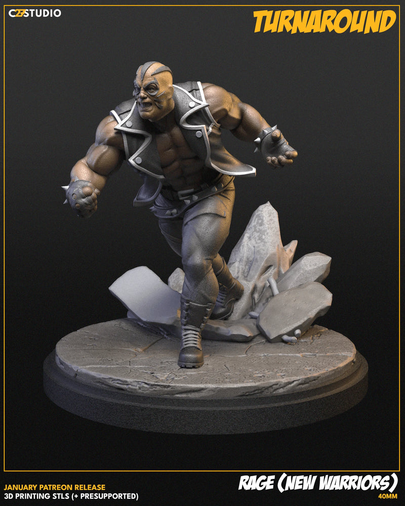 Rage Marvel MCP-compatible resin miniature by C27 Studios - product image 4