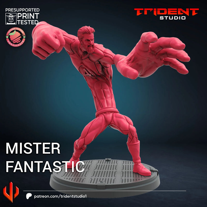 Mister Fantastic Marvel MCP-compatible 40mm resin proxy miniature by Trident Miniatures - product image 4