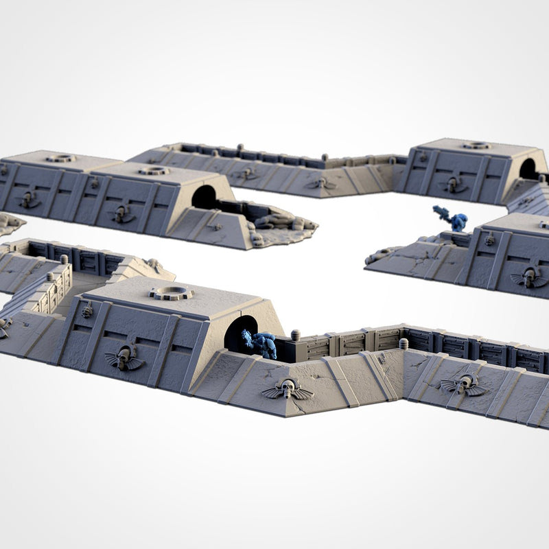 Trenches 3D printed terrain view 4