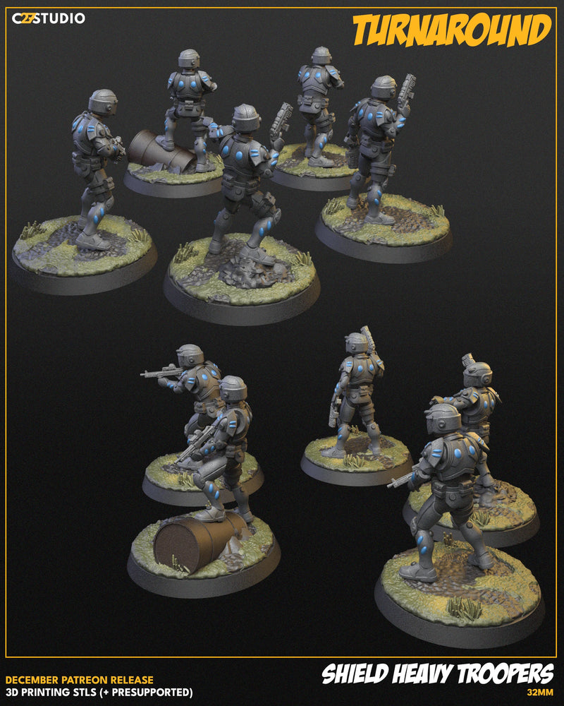 SHIELD Heavy Troopers Marvel MCP-compatible resin miniature by C27 Studios - product image 4