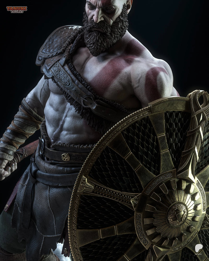 Kratos (2018) Resin Statue & Bust - Full Size view 4