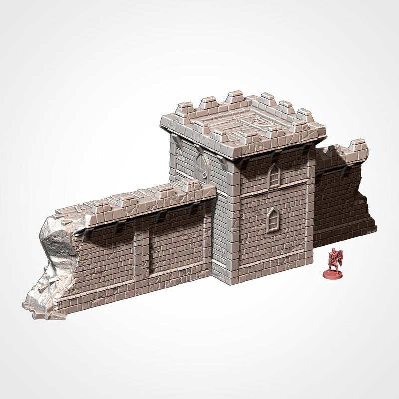 Classic Fortress 3D printed terrain view 4