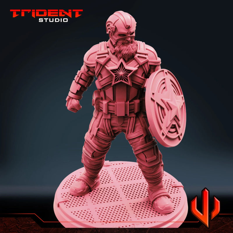Red Guardian Marvel MCP-compatible 40mm resin proxy miniature by Trident Miniatures - product image 4
