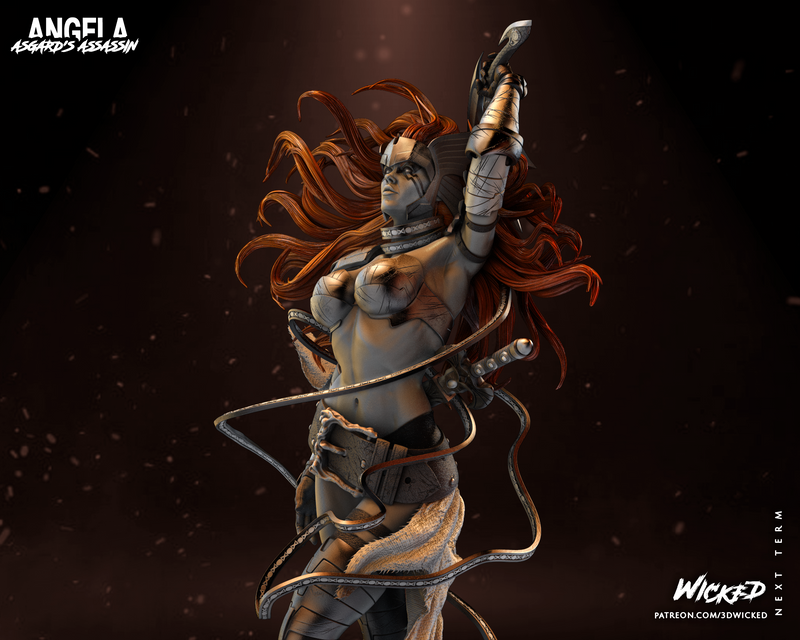 Angela Sculpture resin statue kit view 4