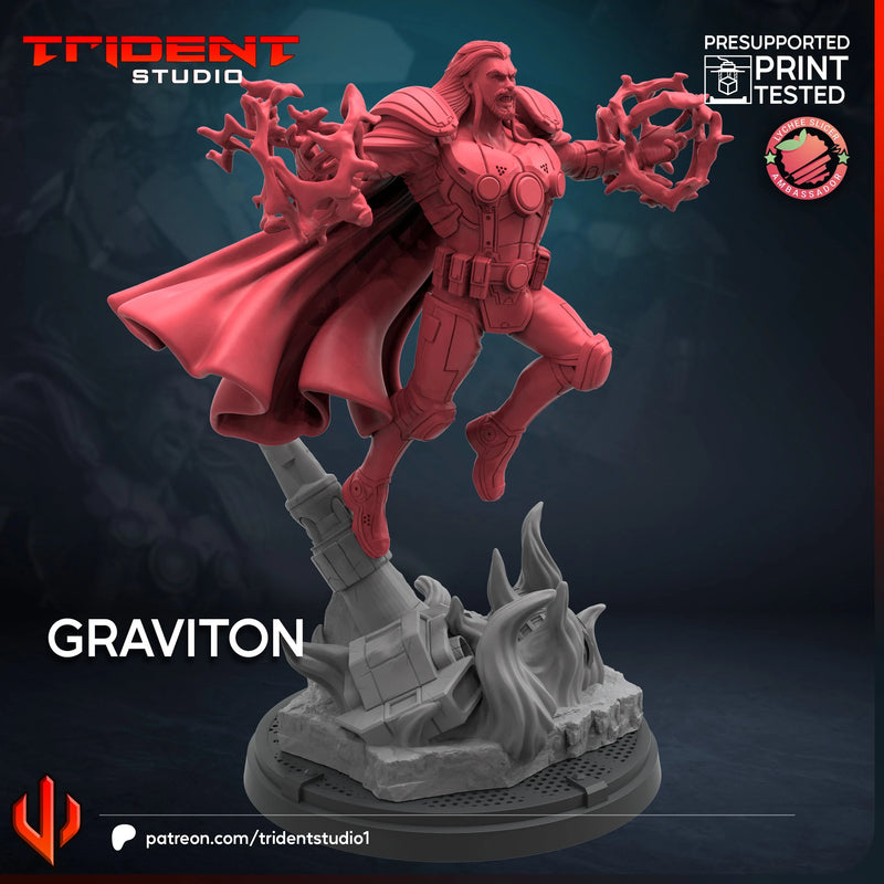 Graviton Marvel MCP-compatible 40mm resin proxy miniature by Trident Miniatures - product image 4