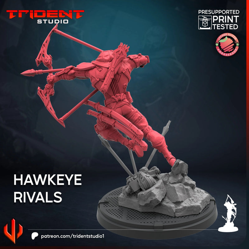 Hawkeye Rivals Marvel MCP-compatible 40mm resin proxy miniature by Trident Miniatures - product image 4