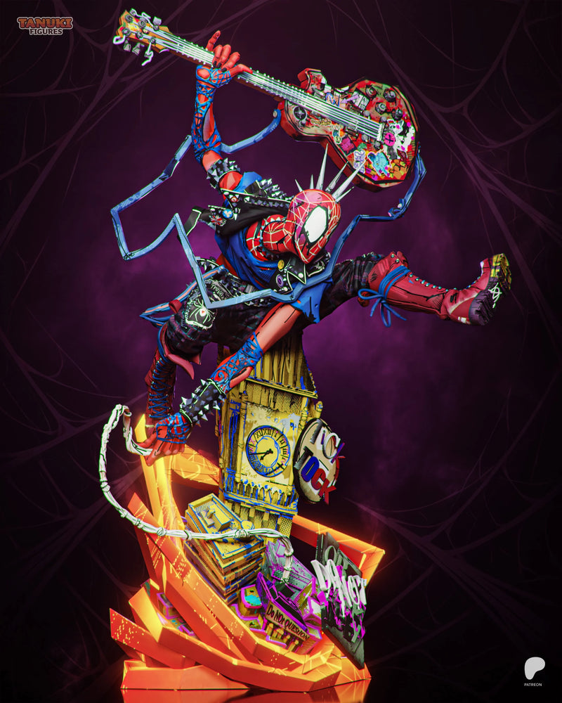 Spider-Punk Resin Statue & Bust - Full Size view 4