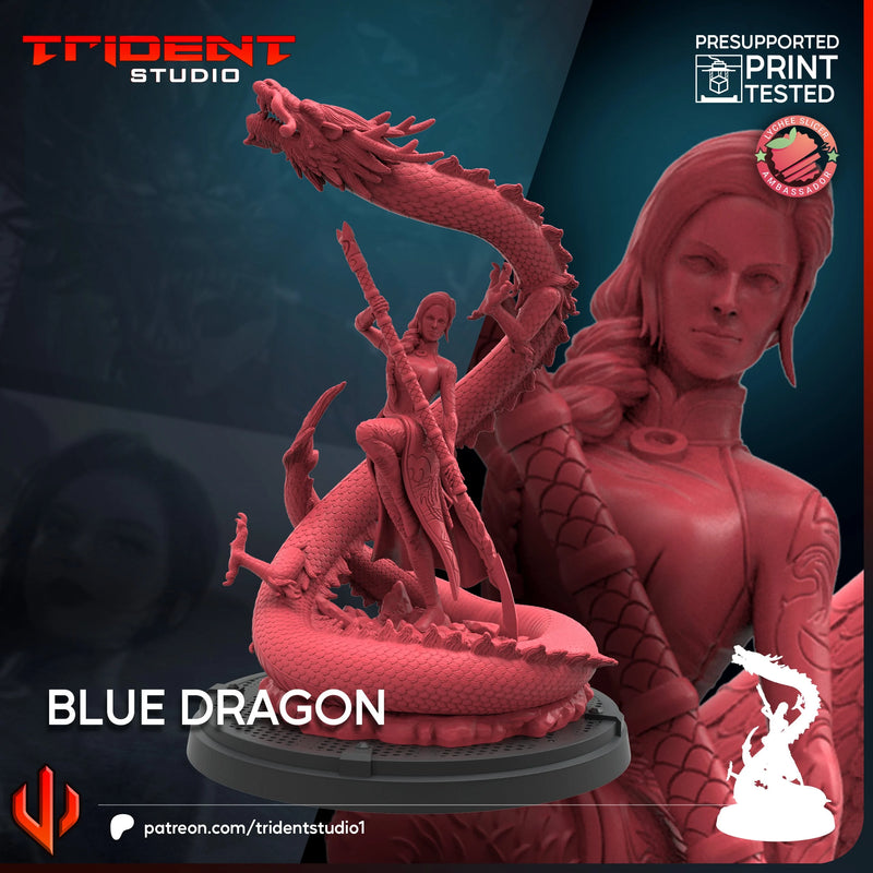 Blue Dragon Marvel MCP-compatible 40mm resin proxy miniature by Trident Miniatures - product image 4
