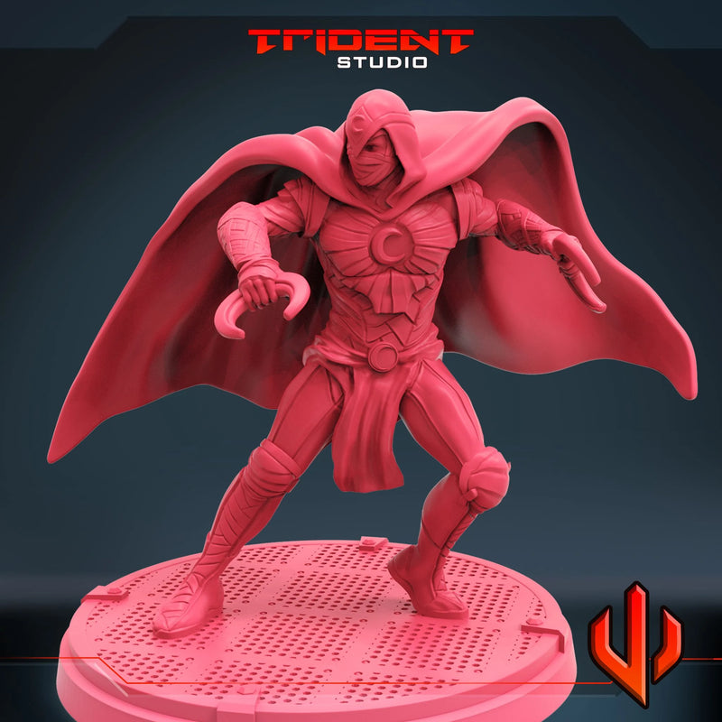 Moon Knight - Sculpt C Marvel MCP-compatible 40mm resin proxy miniature by Trident Miniatures - product image 4