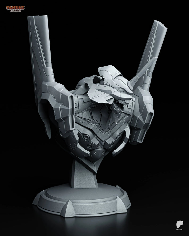 Eva 01 Resin Statue & Bust - Bust view 4