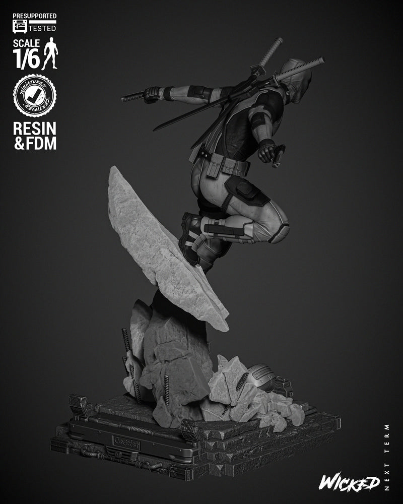 Deadpool 2024 Sculpture resin statue kit view 4