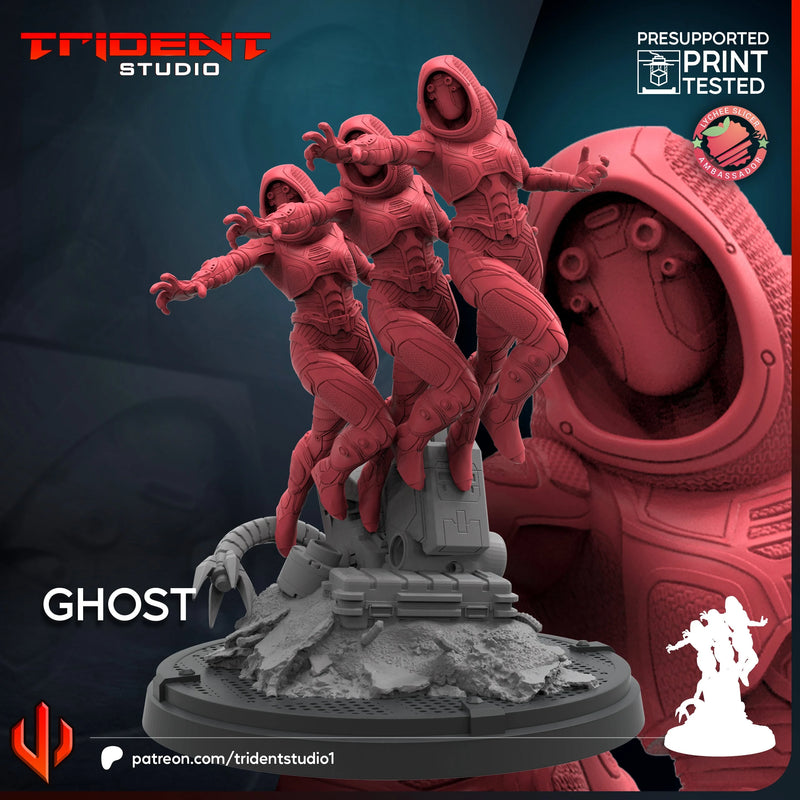 Ghost Marvel MCP-compatible 40mm resin proxy miniature by Trident Miniatures - product image 4