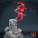 Psylocke - Sculpt B Marvel MCP-compatible 40mm resin proxy miniature by Trident Miniatures - product image 4