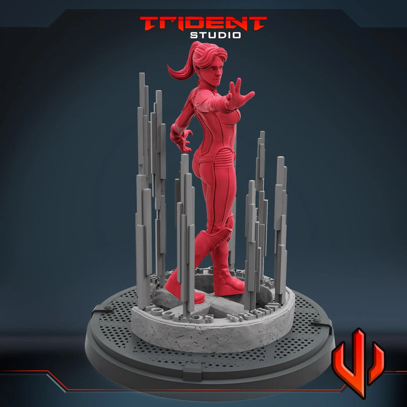Jean Grey X-Men 2000 Movie Marvel MCP-compatible 40mm resin proxy miniature by Trident Miniatures - product image 4