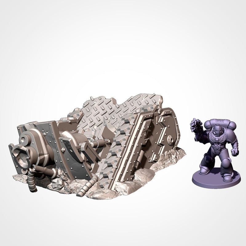 Destroyed Tanks 3D printed terrain view 4