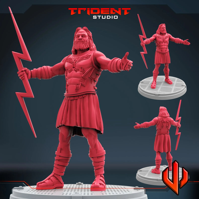 Zeus Marvel MCP-compatible 40mm resin proxy miniature by Trident Miniatures - product image 4
