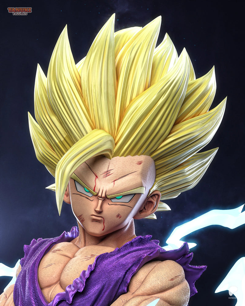 Gohan SSJ2 Resin Statue & Bust - Full Size view 4