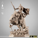 Mandalorian on Blurrg Sculpture