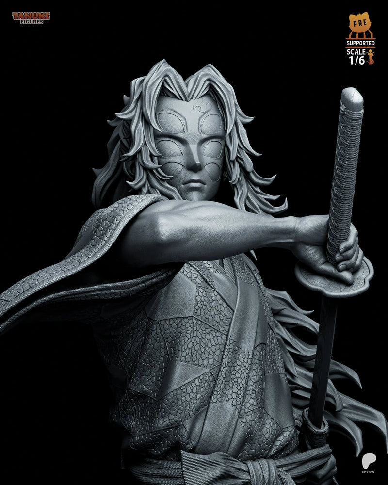 Kokushibo Resin Statue & Bust - Bust view 4