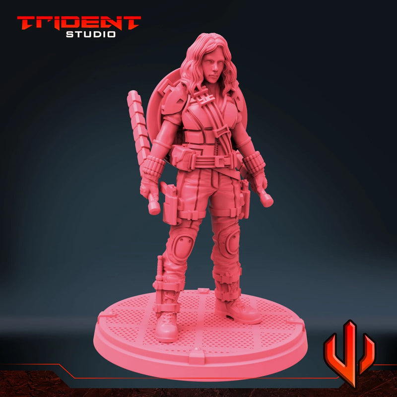 Black Widow Multiverse - Sculpt B Marvel MCP-compatible 40mm resin proxy miniature by Trident Miniatures - product image 4