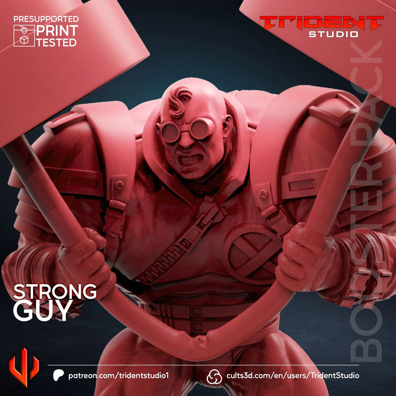 Strong Guy Marvel MCP-compatible 40mm resin proxy miniature by Trident Miniatures - product image 4