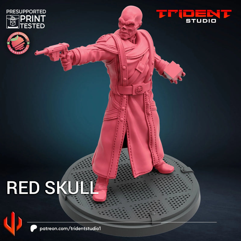 Red Skull Marvel MCP-compatible 40mm resin proxy miniature by Trident Miniatures - product image 4
