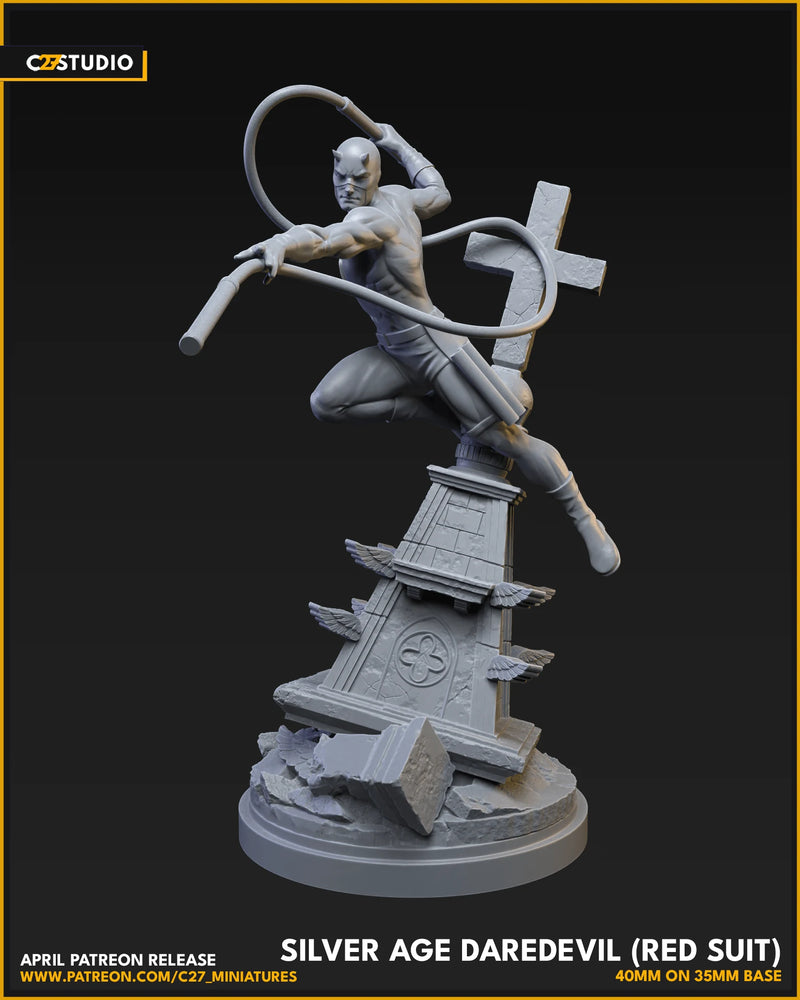 Daredevil (Silver Age) Marvel MCP-compatible resin miniature by C27 Studios - product image 4