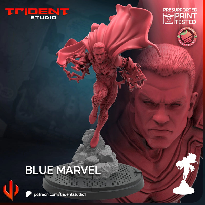 Blue Marvel Marvel MCP-compatible 40mm resin proxy miniature by Trident Miniatures - product image 4