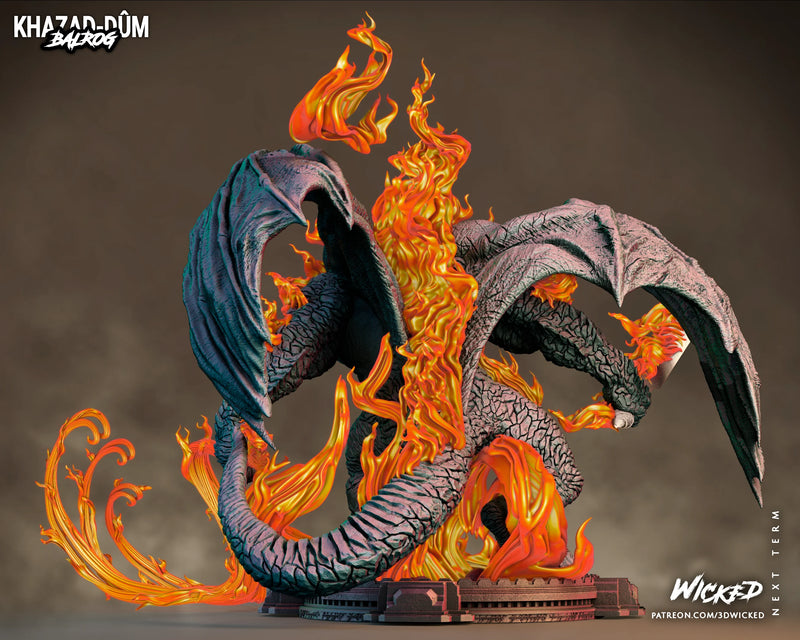 Balrog Sculpture resin statue kit view 4