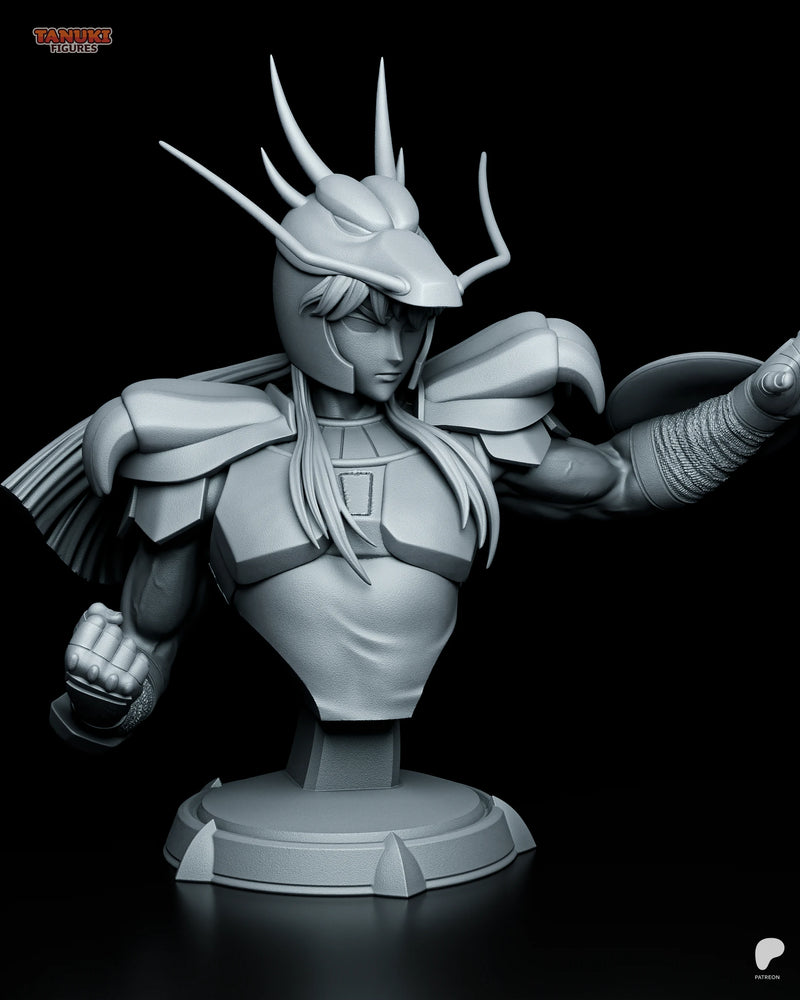 Shiryu Resin Statue & Bust - Bust view 4