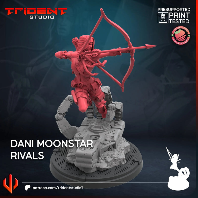 Dani Moonstar Marvel MCP-compatible 40mm resin proxy miniature by Trident Miniatures - product image 4
