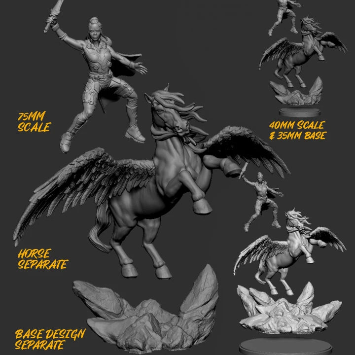 Valkyrie Marvel MCP-compatible resin miniature by C27 Studios - product image 4