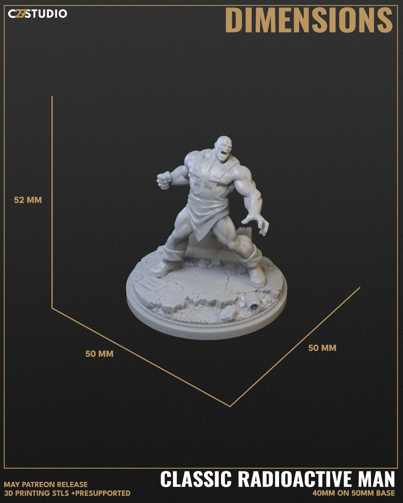 Radioactive Man (Silver Age) Marvel MCP-compatible resin miniature by C27 Studios - product image 4