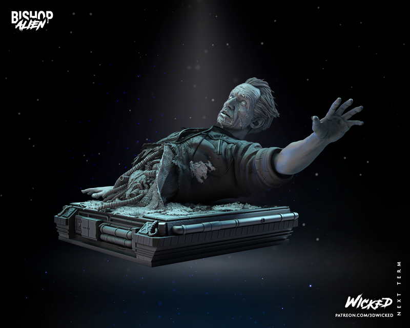 Bishop Sculpture resin statue kit view 4