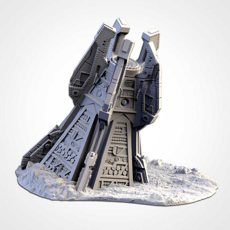 Landing Capsules 3D printed terrain view 4
