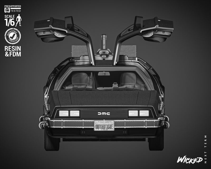 DeLorean Sculpture resin statue kit view 4