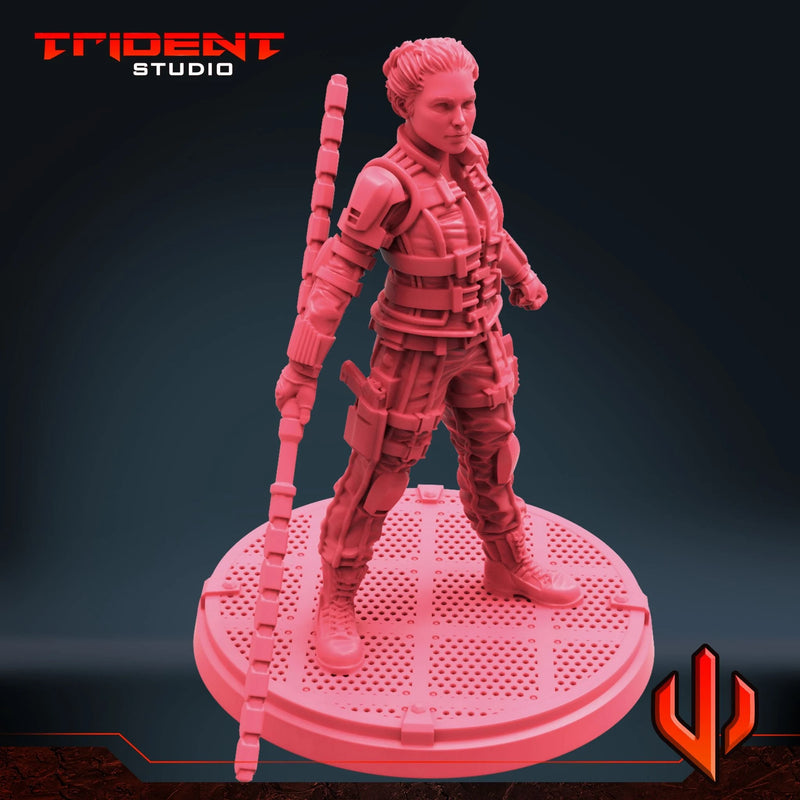 Yelena Belova - Sculpt B Marvel MCP-compatible 40mm resin proxy miniature by Trident Miniatures - product image 4