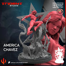 America Chavez Marvel MCP-compatible 40mm resin proxy miniature by Trident Miniatures - product image 4