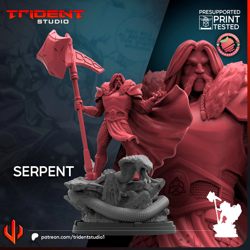 Serpent Marvel MCP-compatible 40mm resin proxy miniature by Trident Miniatures - product image 4