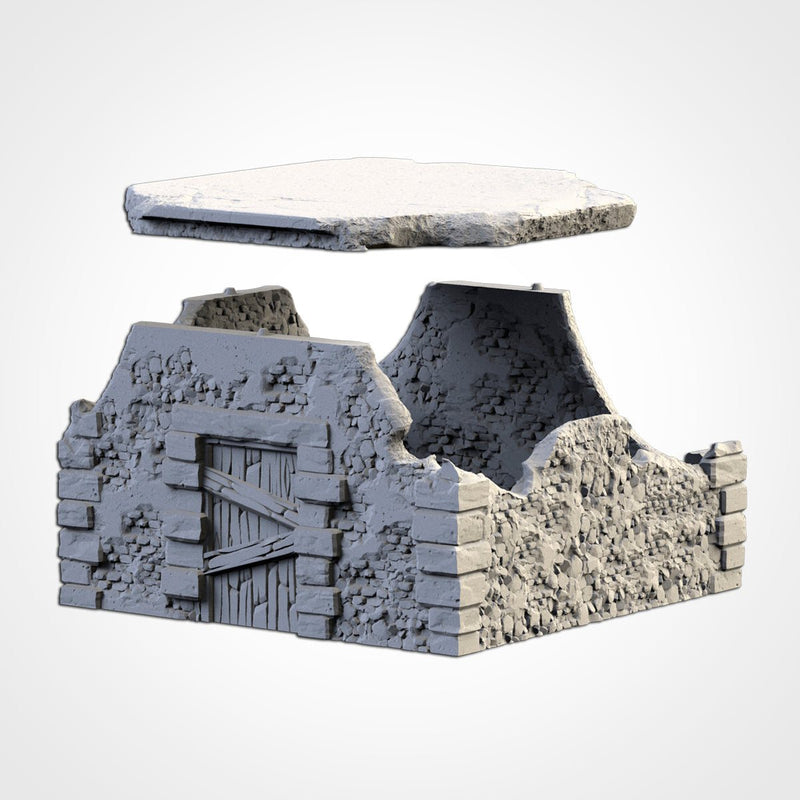 Abandoned Town 3D printed terrain view 4
