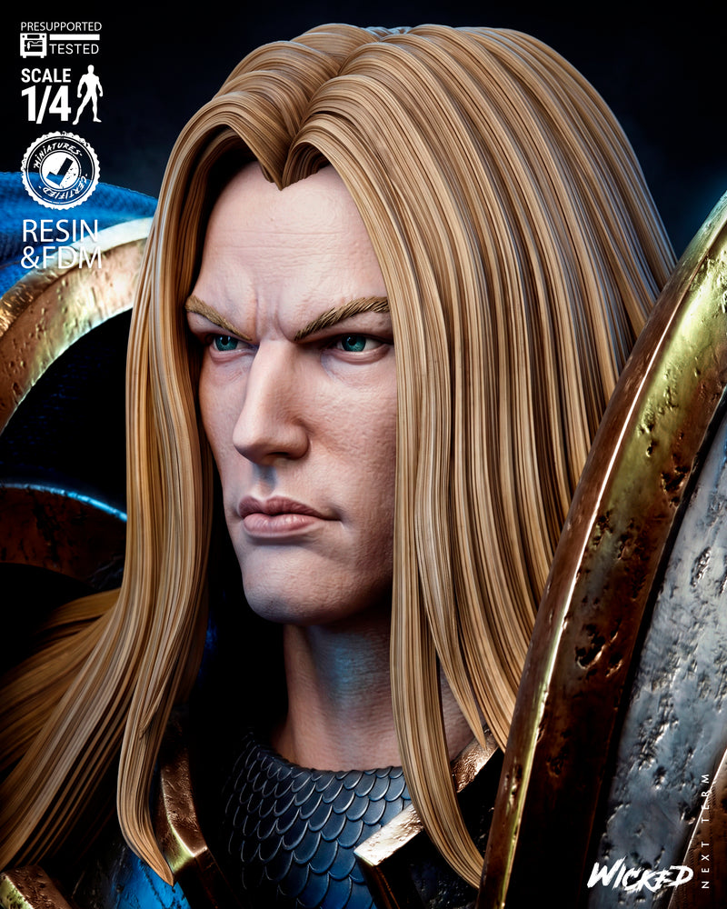 Arthas Portrait Bust resin bust kit view 4
