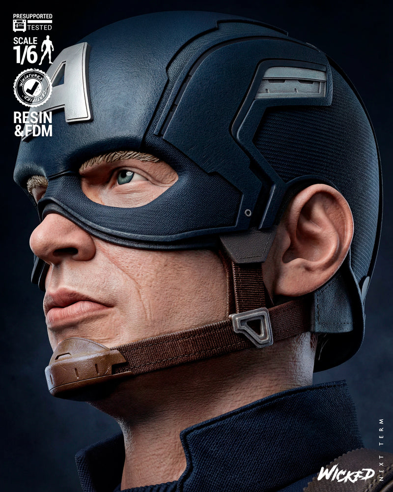 Captain America Winter Soldier Sculpture resin statue kit view 4