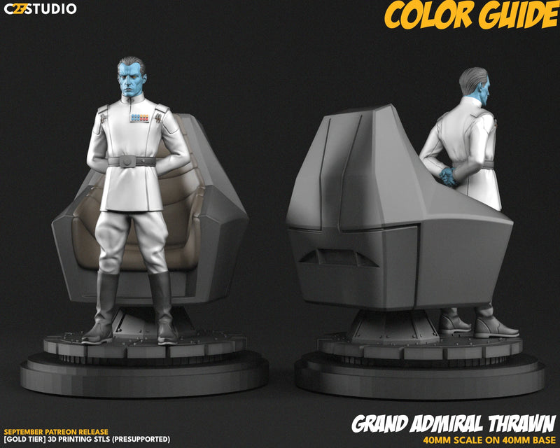 Grand Admiral Thrawn Star Wars Shatterpoint-compatible resin miniature by C27 Studios - product image 4
